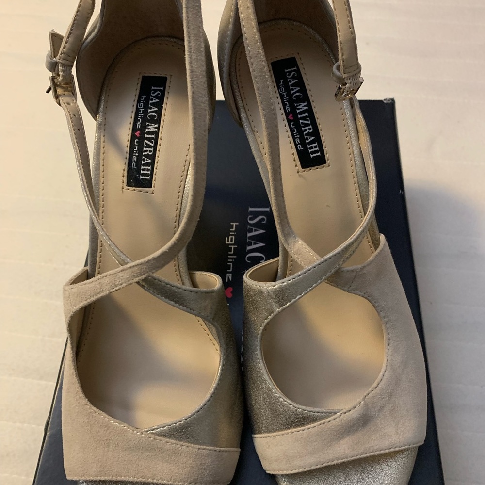 Isaac Mizrshi (cappuccino sandals color)